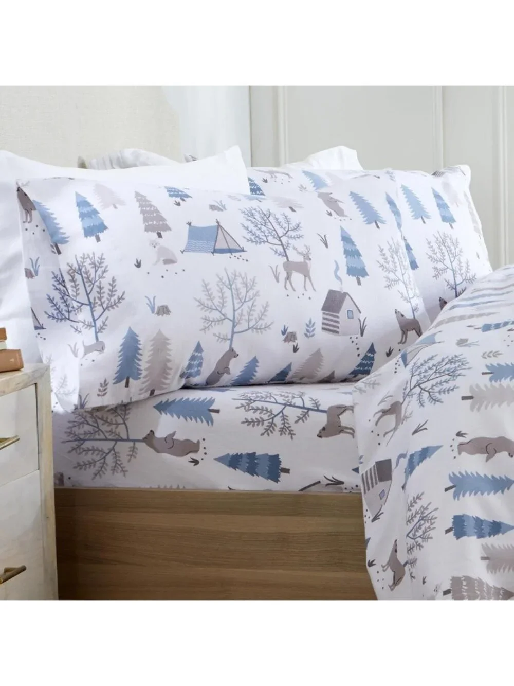 Cozy 100% Turkish Cotton Flannel Sheet Set | Deep Pocket Winter Bedding | Soft